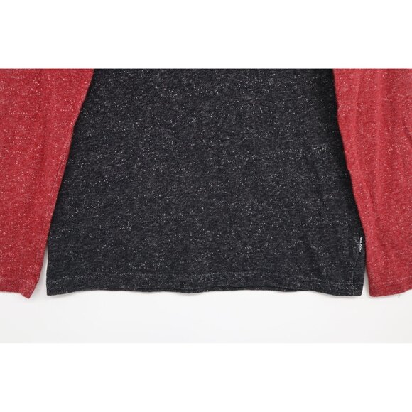 Volcom S/P Women's Knit Hoodie In Black & Red Pit to pit 19 inches Lightweight - Picture 11 of 12